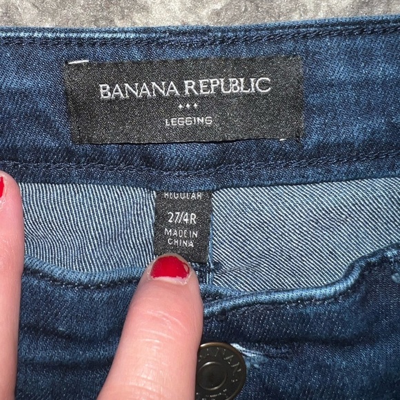 Women's banana republic Dark Blue Jeans size 4R/27 (P228) - Picture 5 of 7